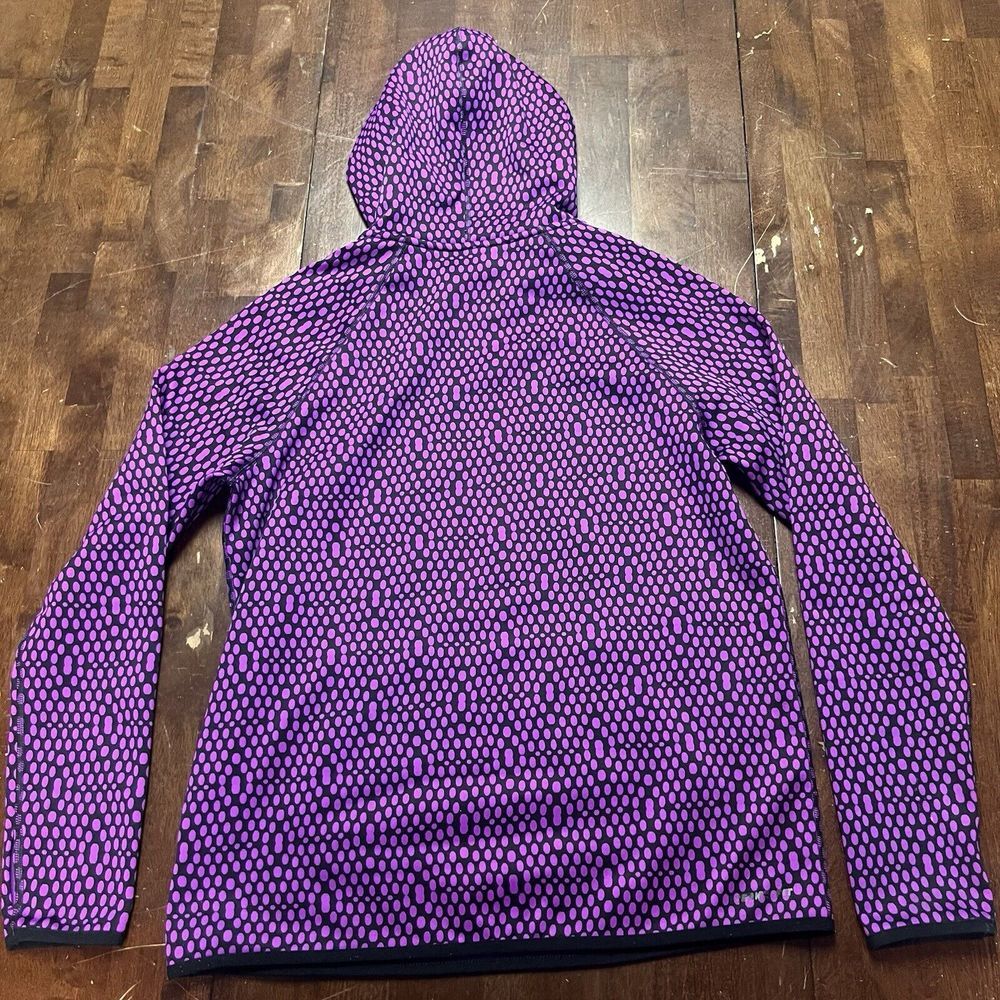 Nike Therma-Fit Women's Polka Dot Purple Hooded Sweater Size Medium - Picture 4 of 8